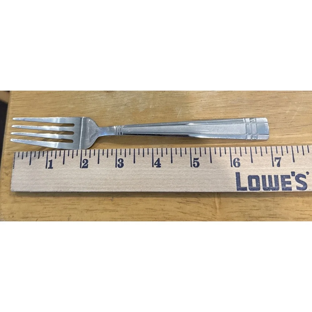 Cambridge Axis Sand Frosted Set Of 7 Salad Forks Fork Stainless Silverware
